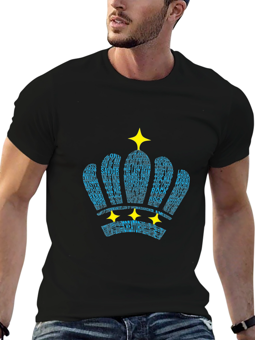 Word Crown Black T-Shirt