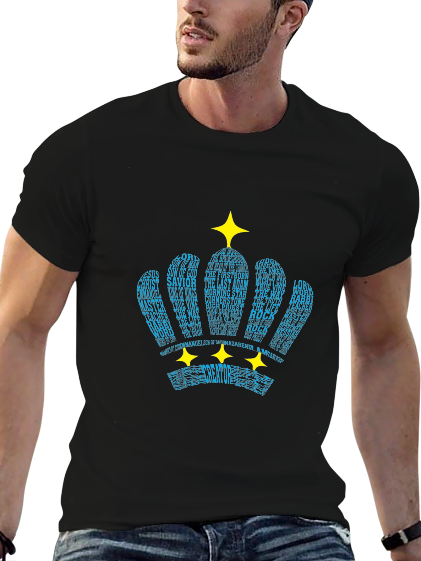 Word Crown Black T-Shirt