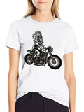 Black Indian Motorcycle Graphic T-Shirt