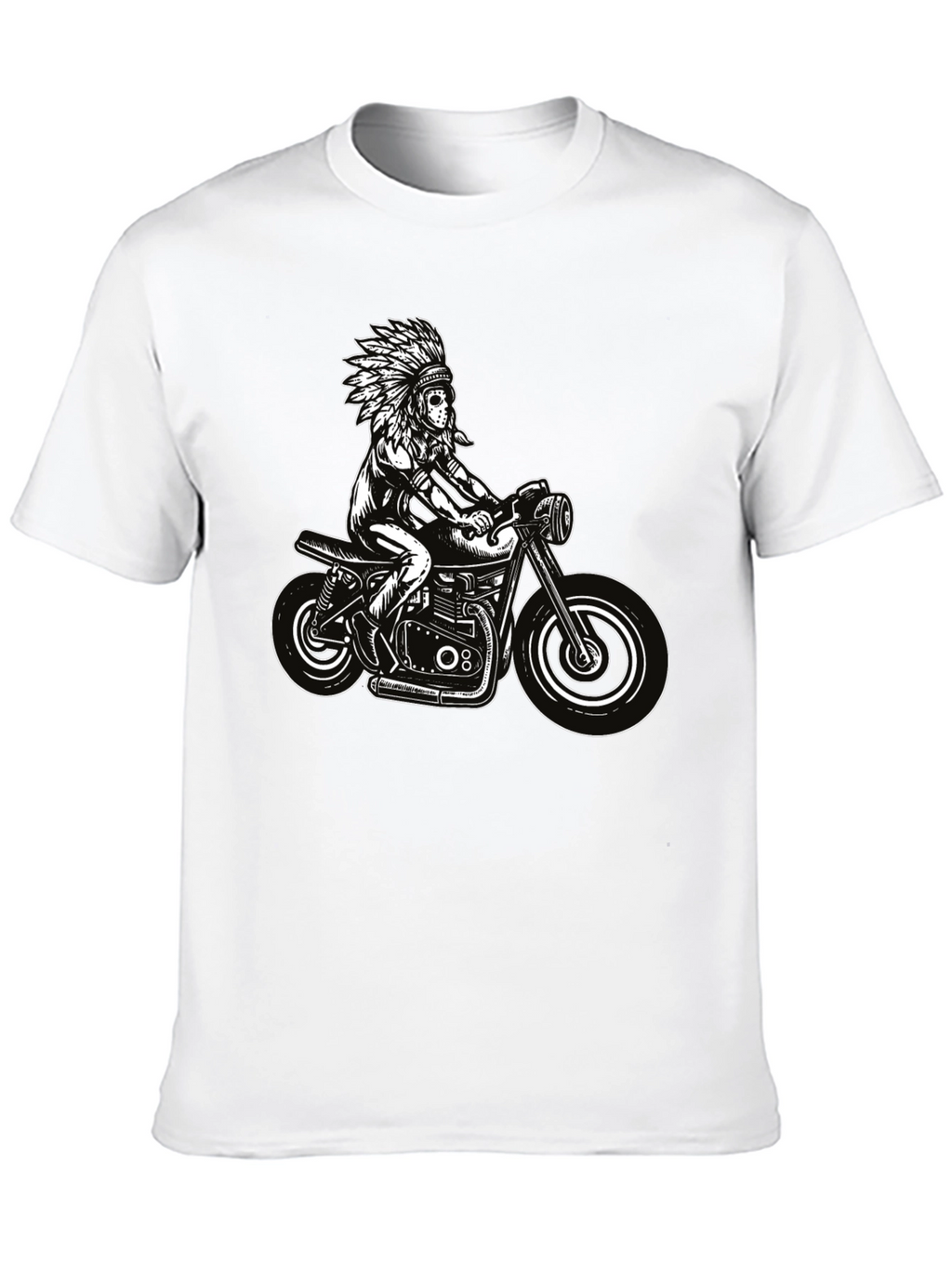 Black Indian Motorcycle Graphic T-Shirt