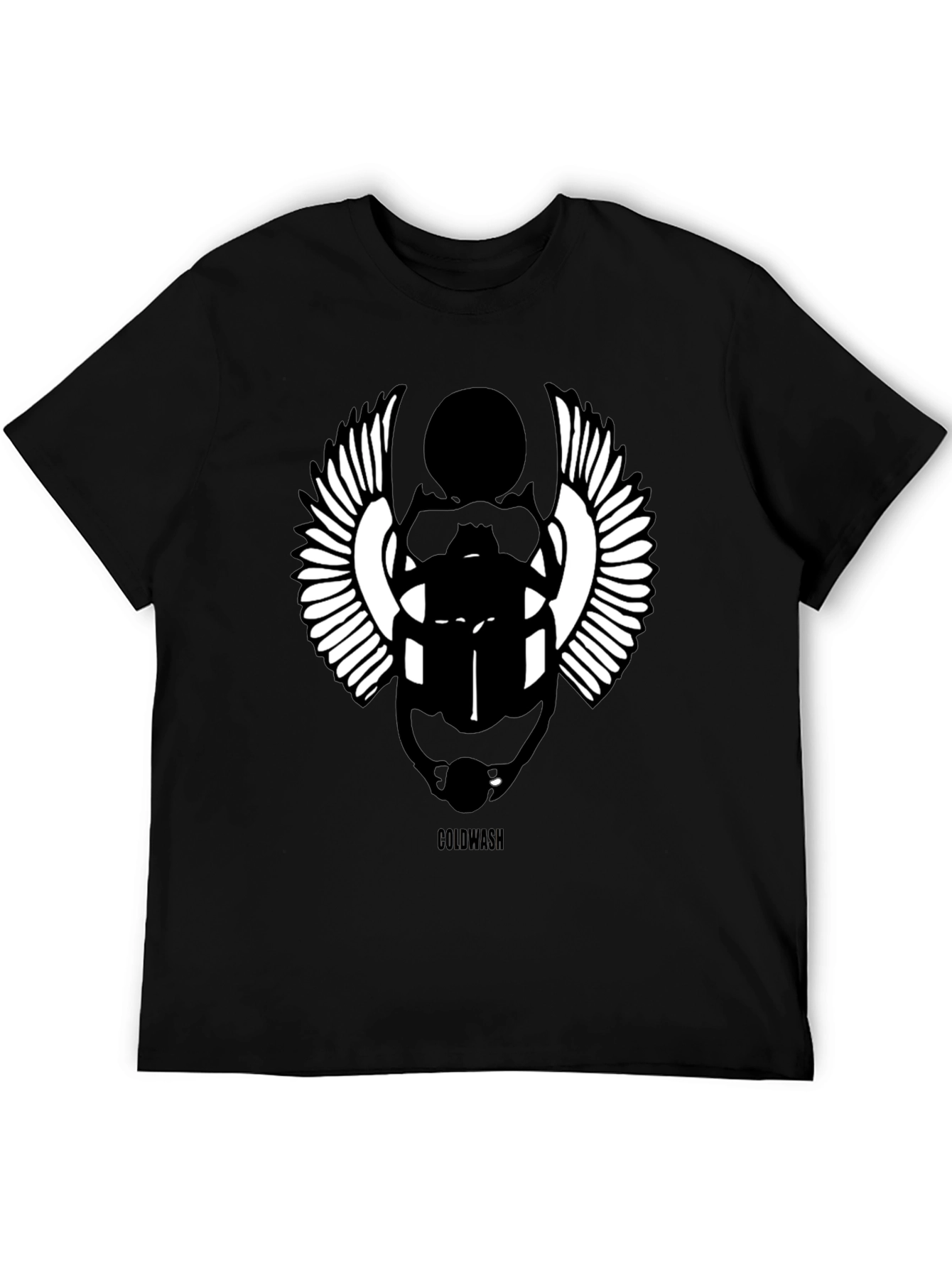 Egyptian Scarab Beetle Graphic Black T-Shirt