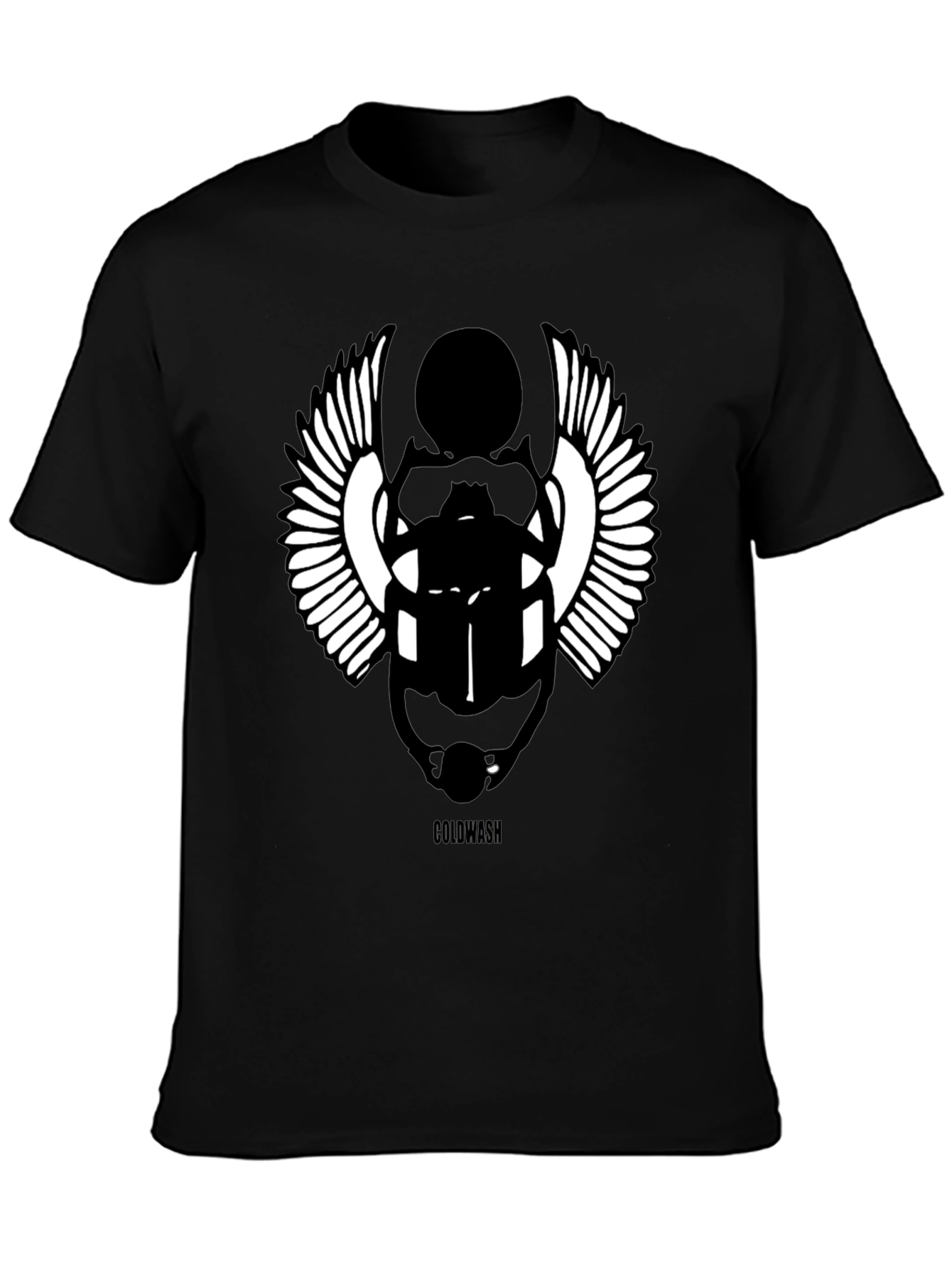 Egyptian Scarab Beetle Graphic Black T-Shirt