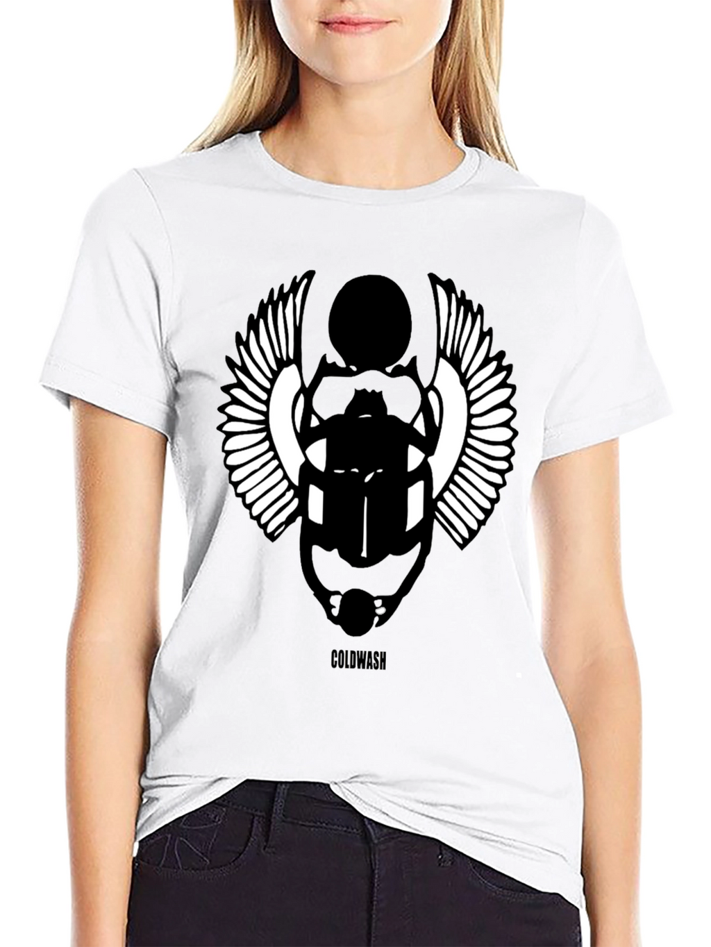 Egyptian Scarab Beetle Graphic Black T-Shirt