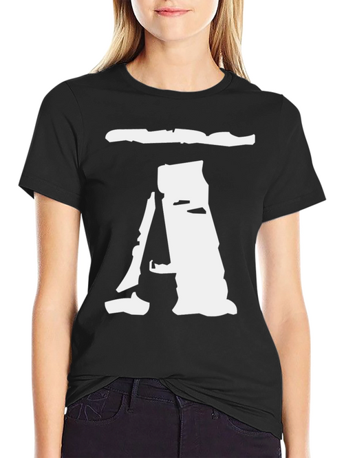 Abstract A Graphic Print Black T-Shirt