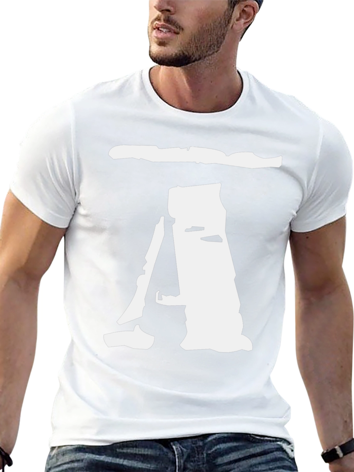 Abstract A Graphic Print Black T-Shirt