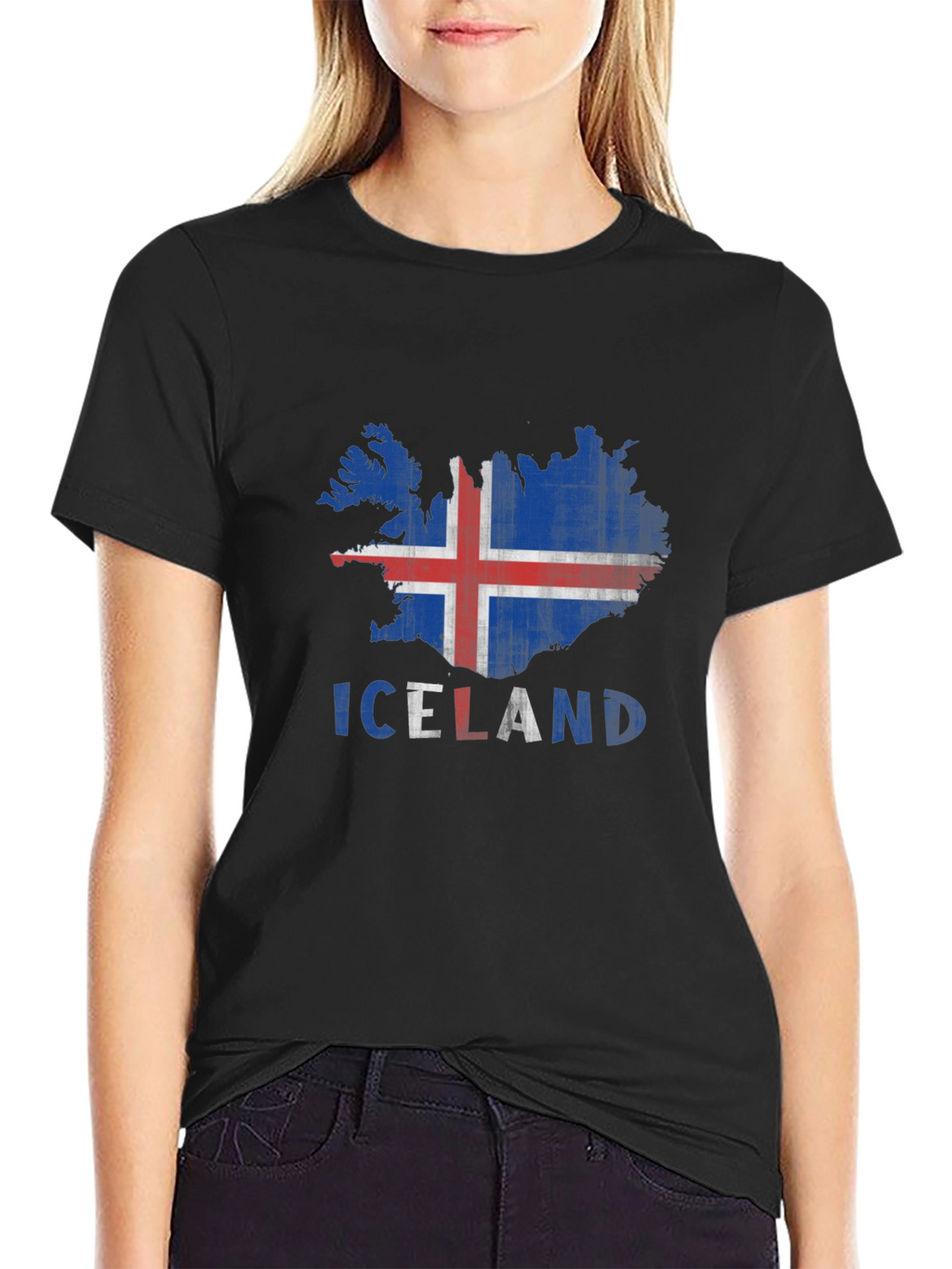 Iceland Flag Map T-Shirt