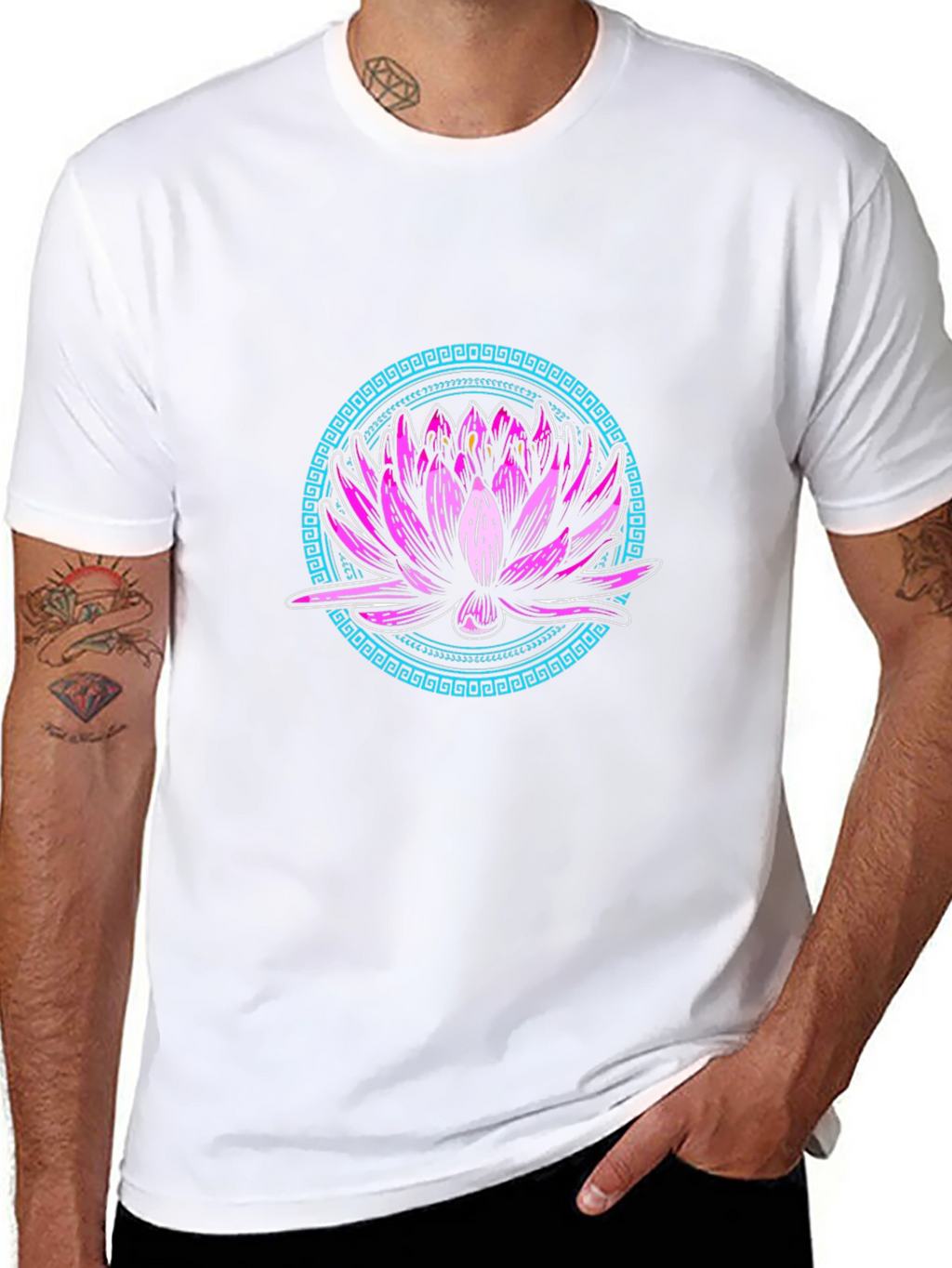 Lotus Flower Graphic Tee - Unique Design