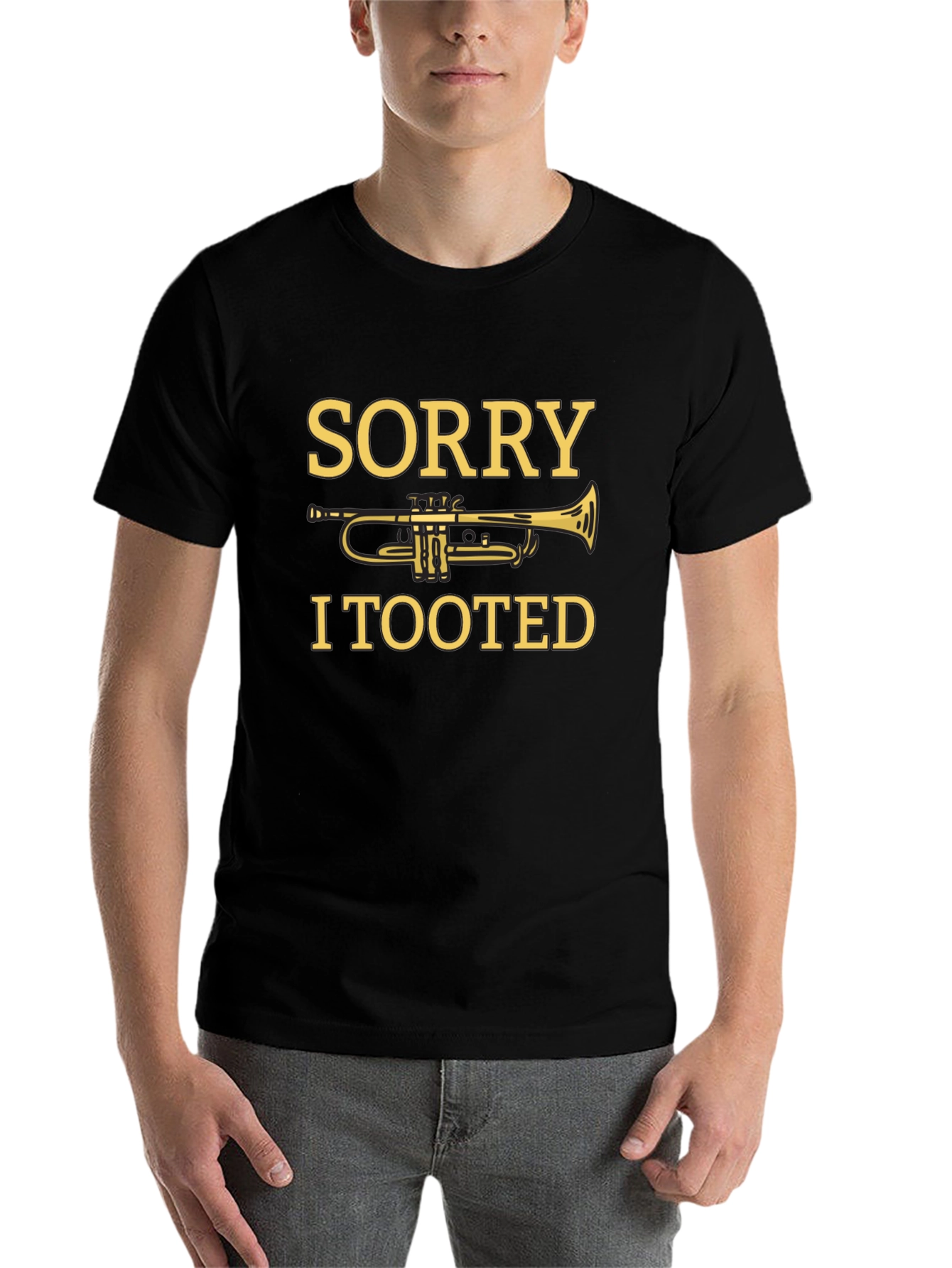 Sorry I Tooted Trumpet Graphic Tee - Funny Musician T-Shirt
