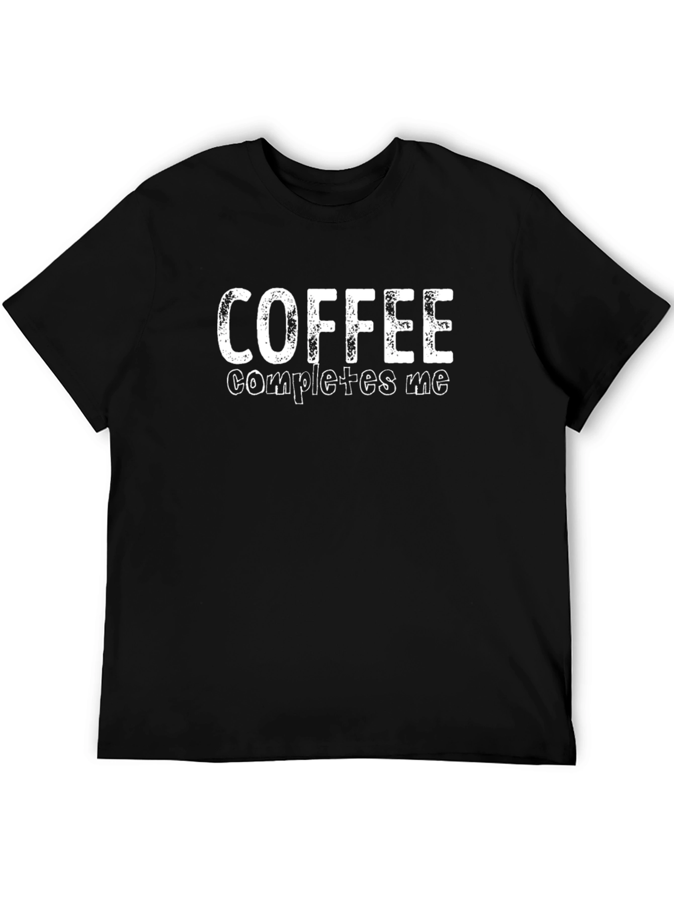 Coffee Completes Me Graphic Tee - Black