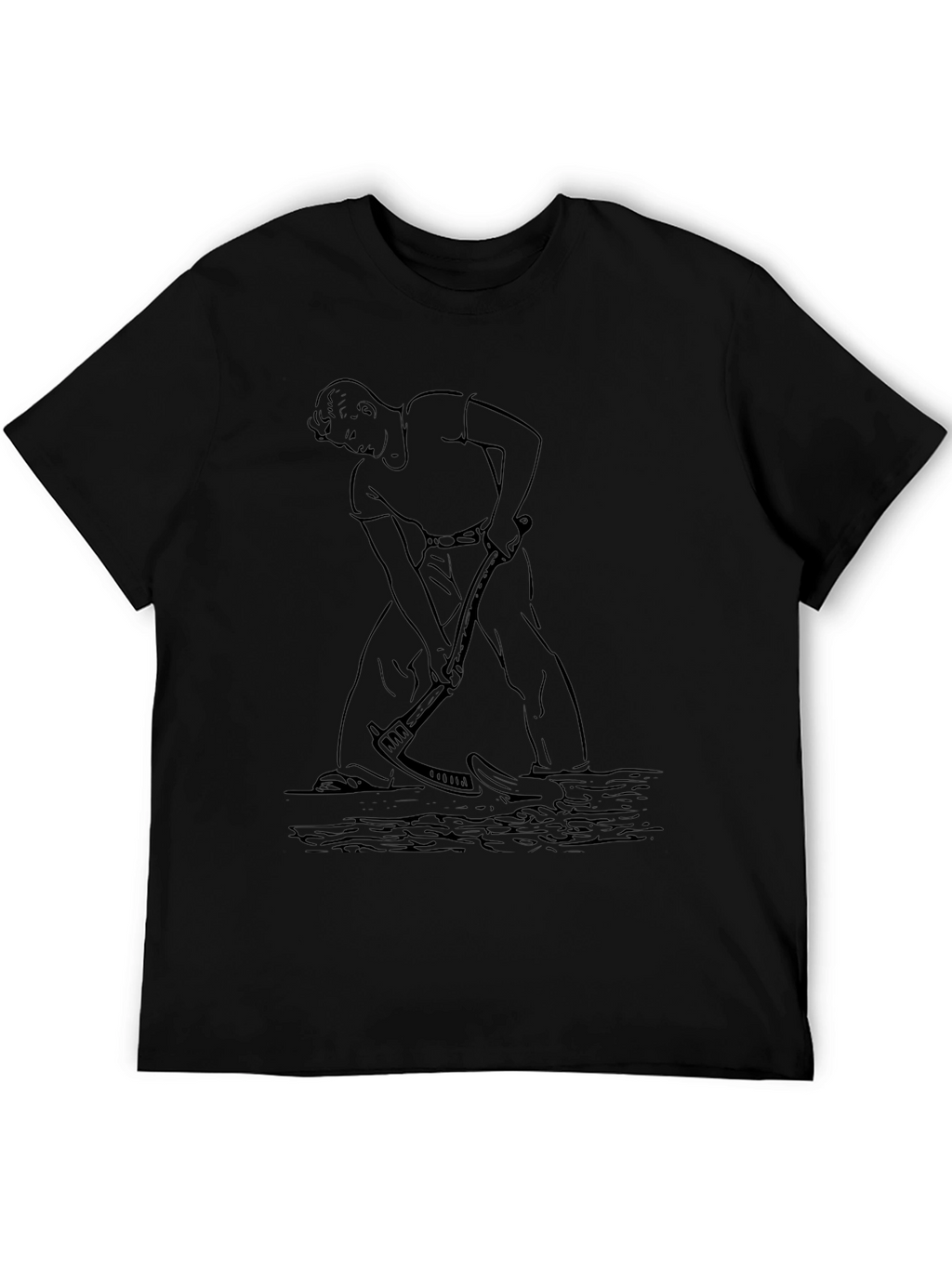 Mens Black Graphic Tee - Farmer Design