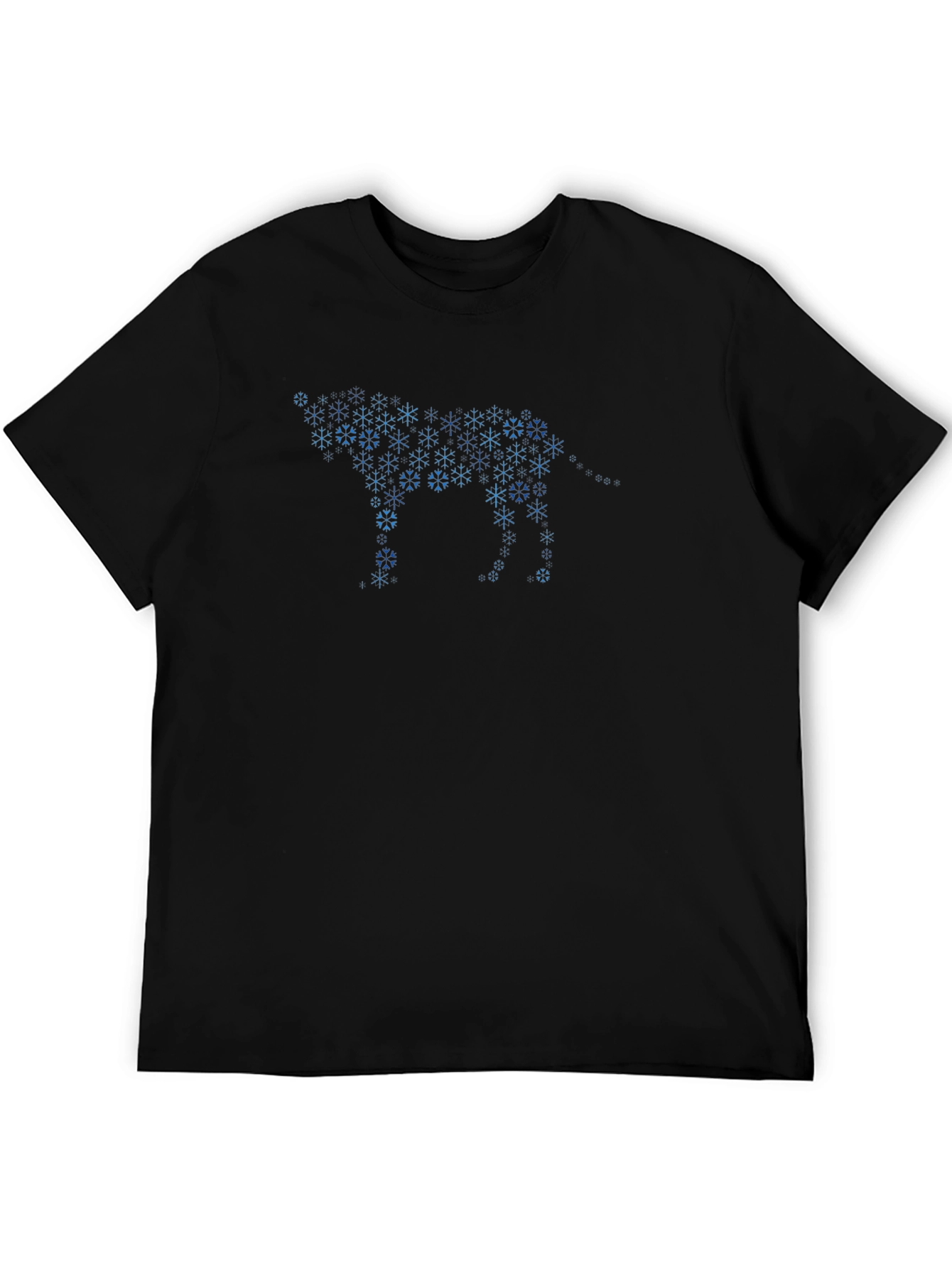 Snowflake Wolf Graphic Tee - Black