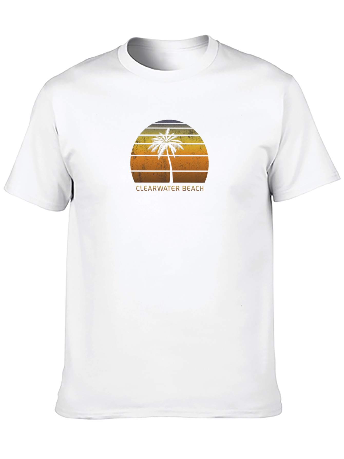 Clearwater Beach Palm Tree Graphic Tee - Retro Style