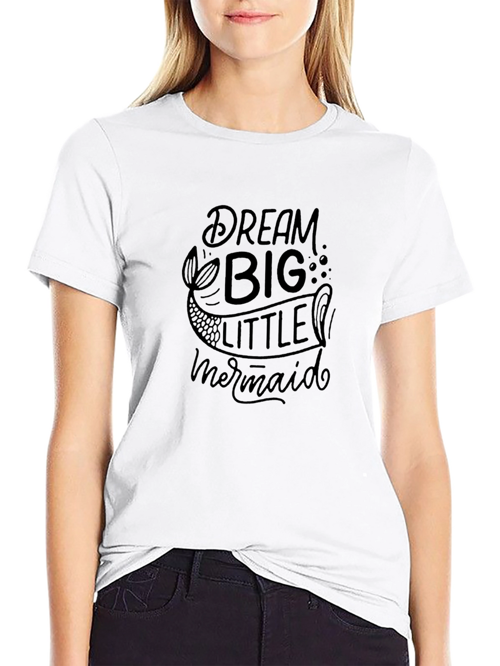 Dream Big Little Mermaid Black T-Shirt