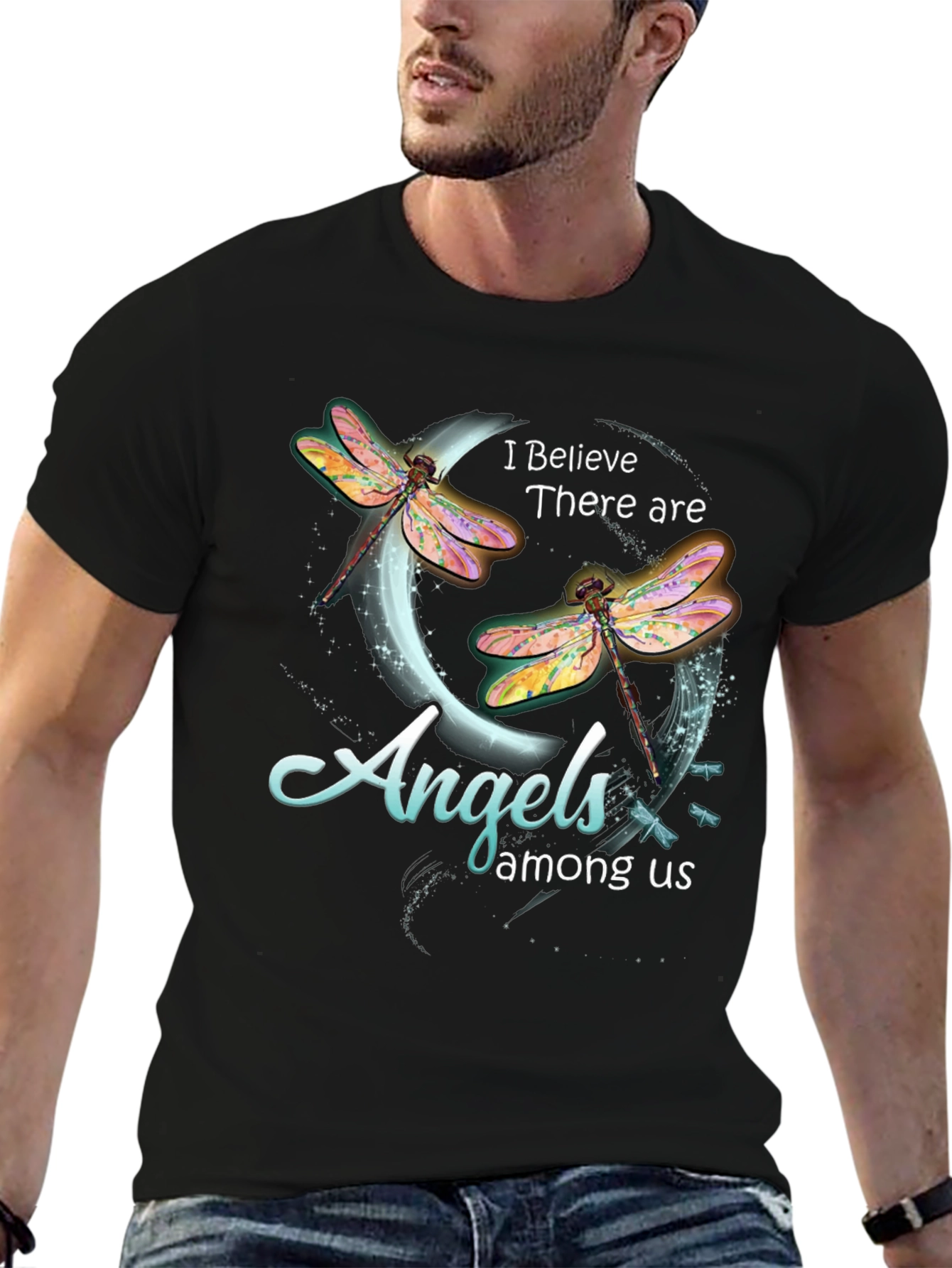 Angels Among Us Dragonfly Graphic T-Shirt