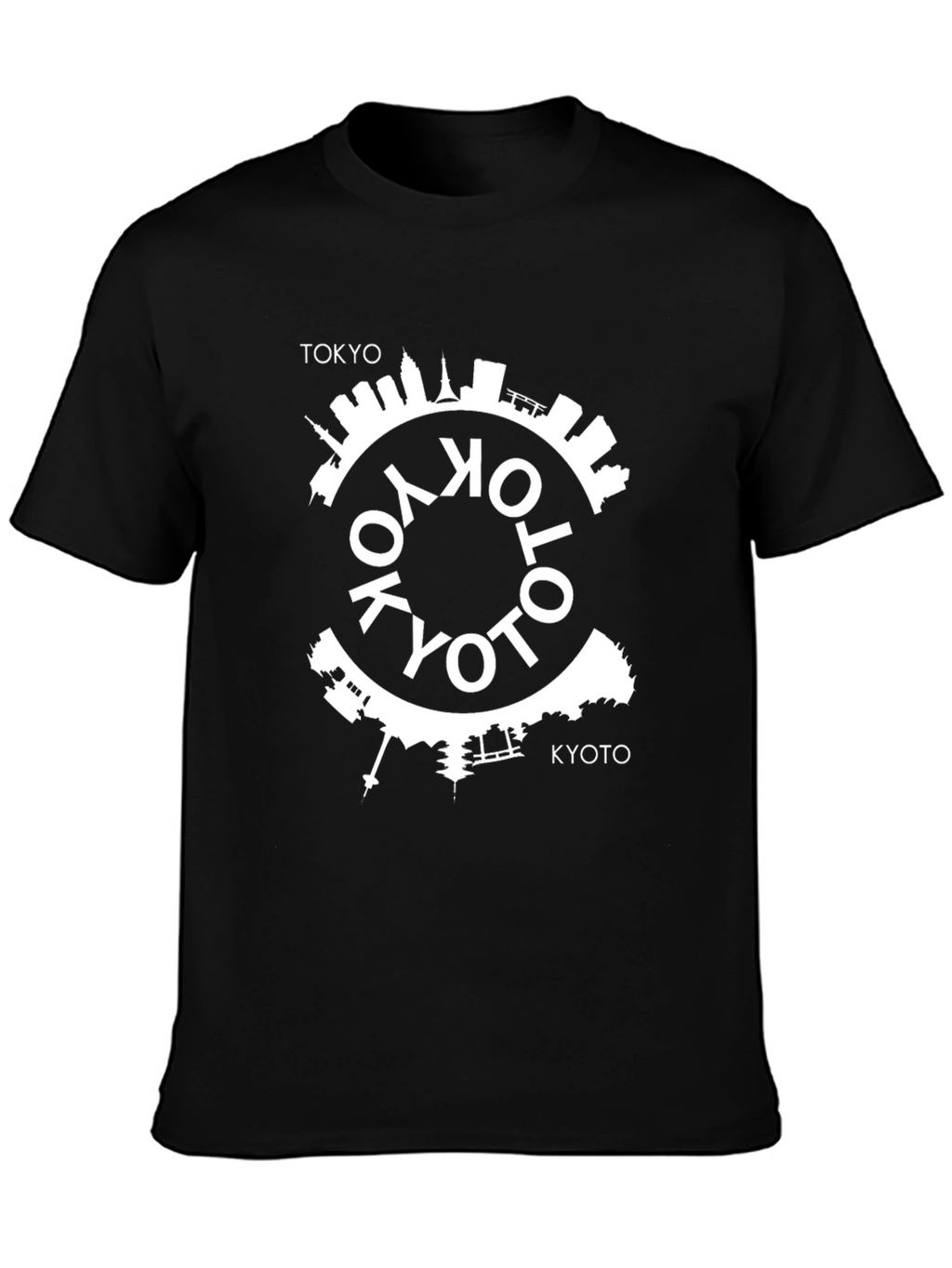 Tokyo Kyoto Graphic Black T-Shirt