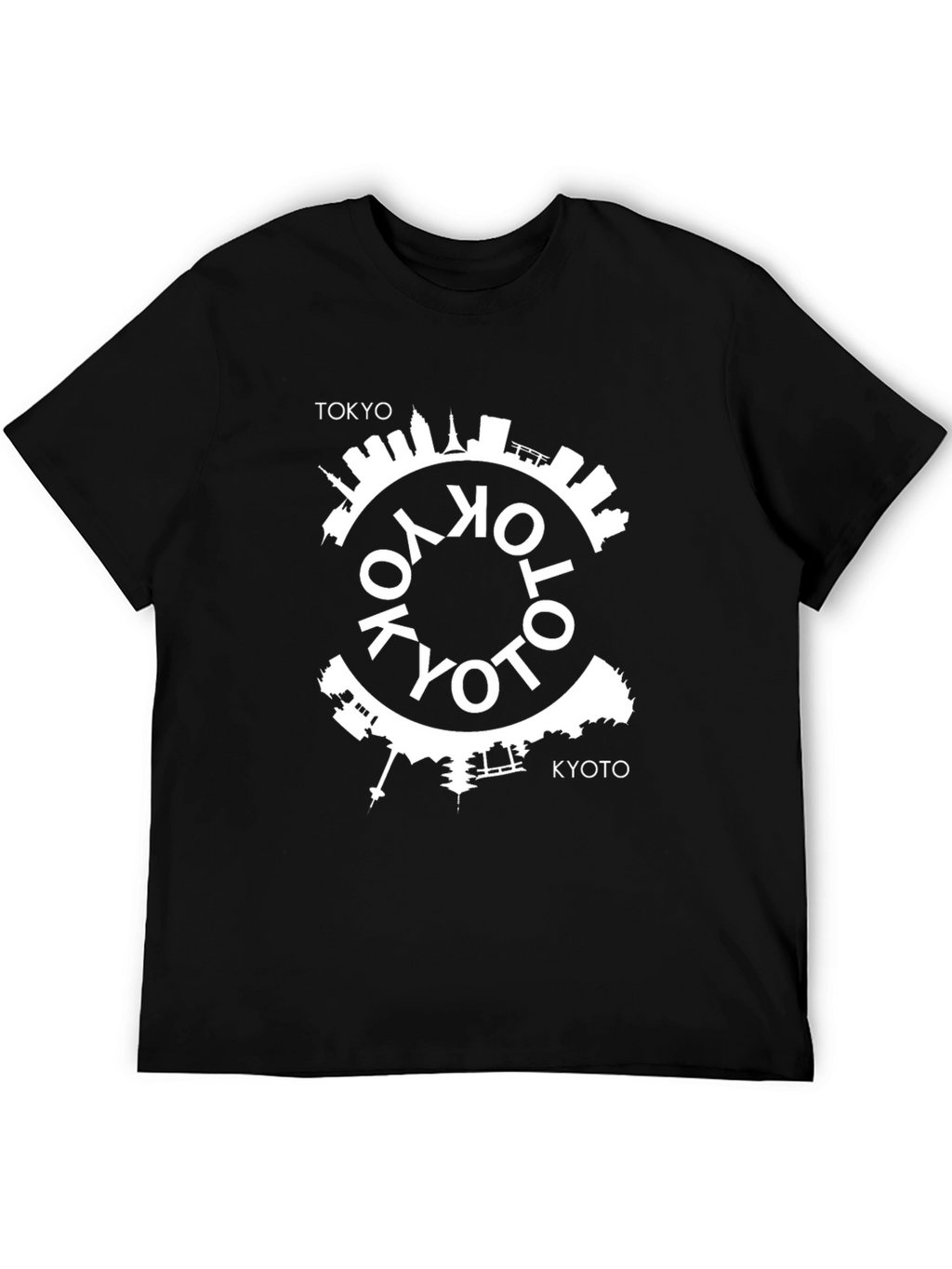Tokyo Kyoto Graphic Black T-Shirt