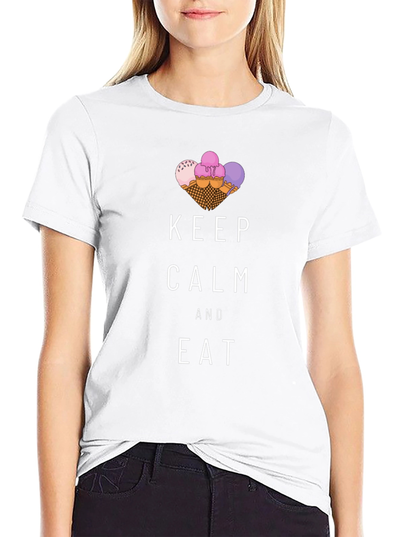 Keep Calm and Eat Ice Cream T-Shirt
