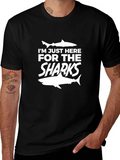 Im Just Here For The Sharks Graphic Tee