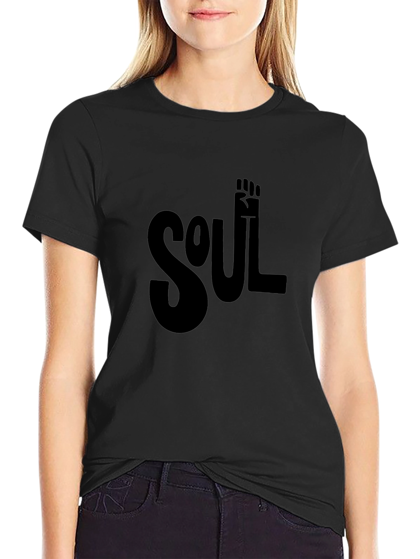 Soul Fist Graphic Tee - Black Cotton Comfort