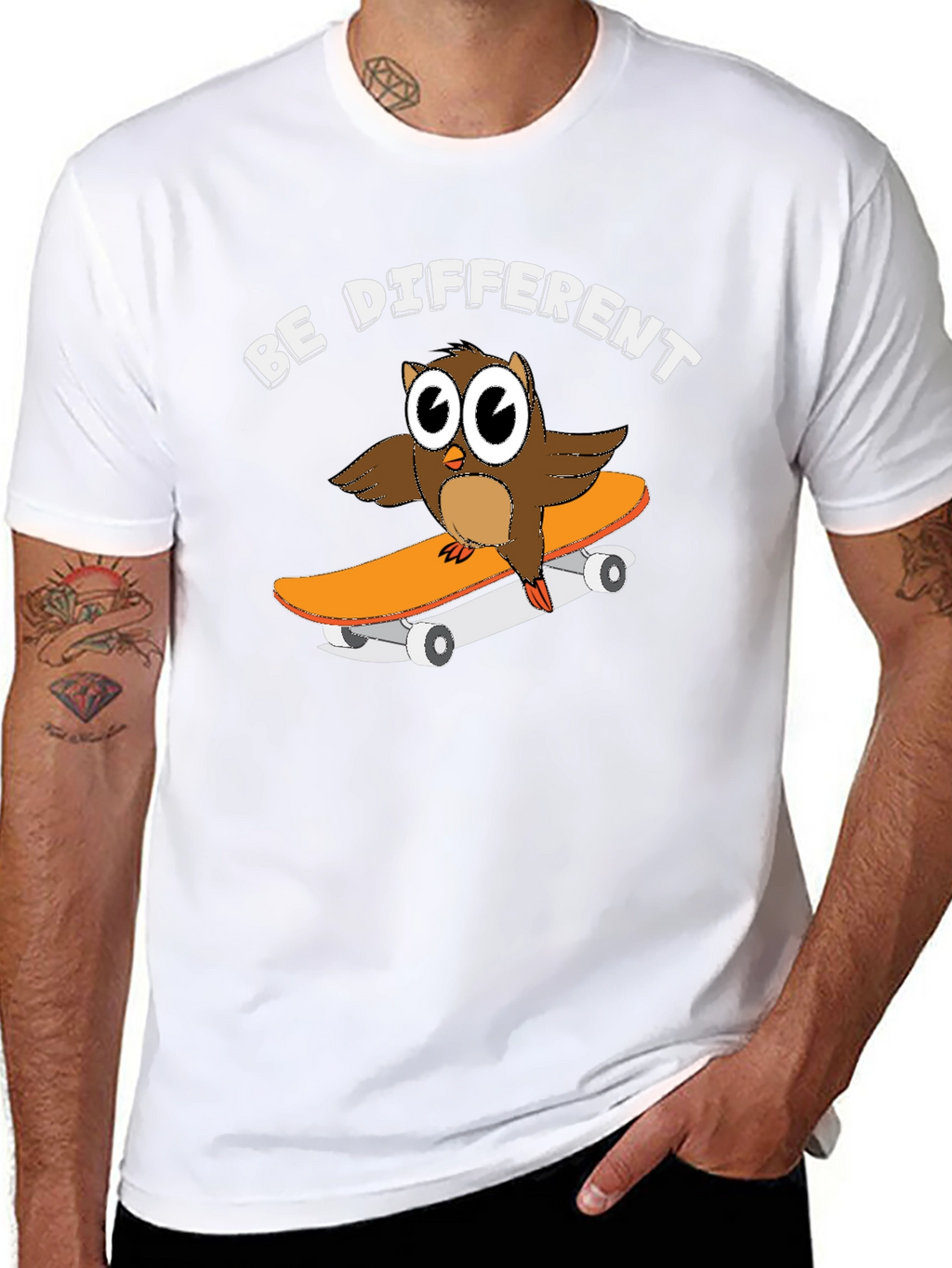 Be Different Owl Skateboard Graphic Tee