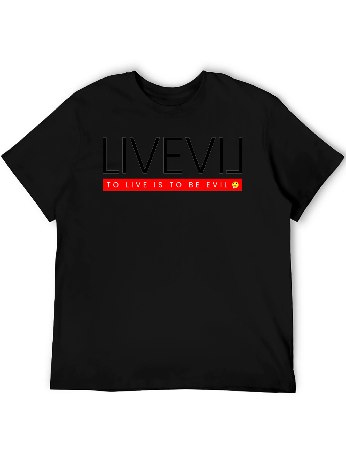Live VU Evil Graphic Tee - Mens Black Cotton T-Shirt