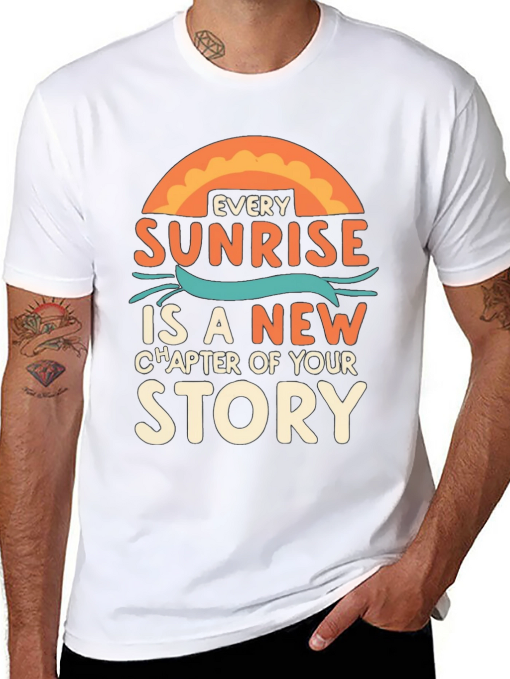 Sunrise Story Graphic Tee - Inspirational T-Shirt
