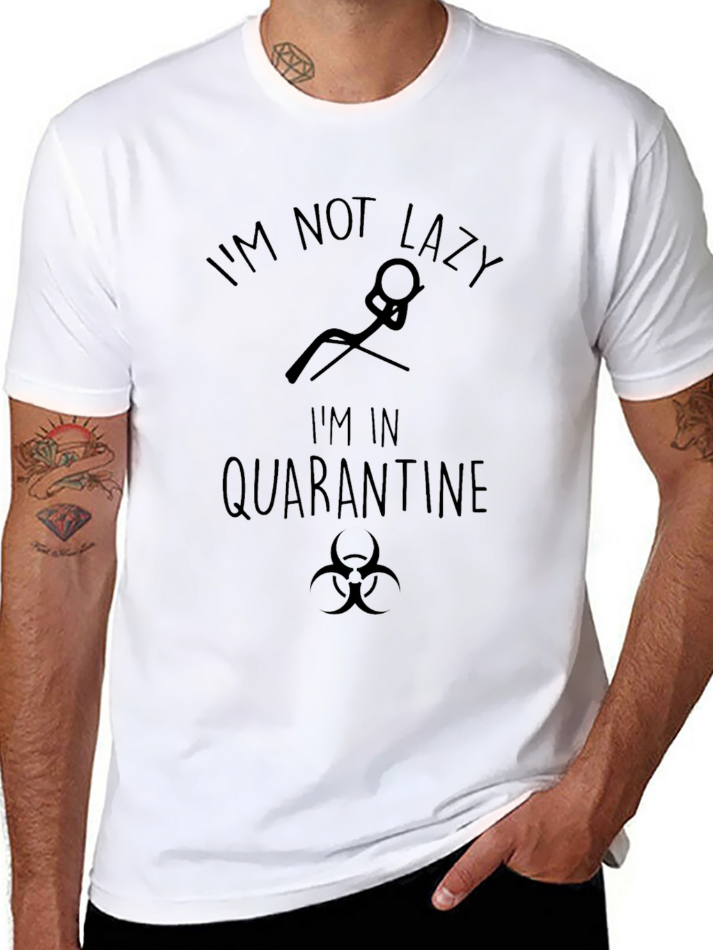 Quarantine Mode T-Shirt: Not Lazy Just Isolating