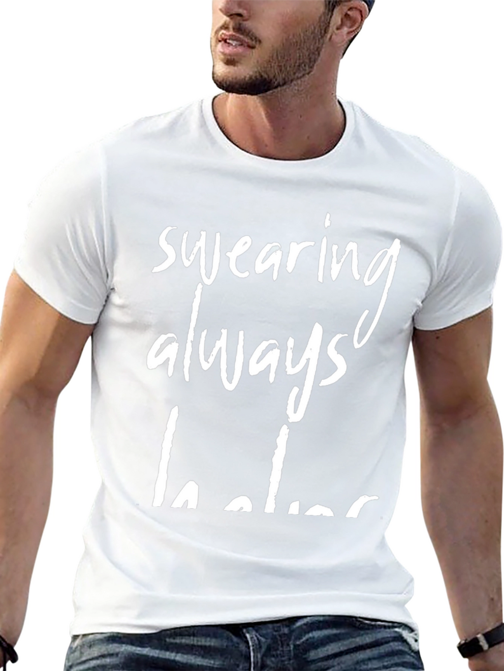 Funny Swearing Always Helps Graphic T-Shirt