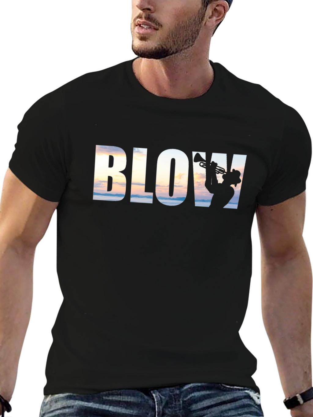 Blow Trumpet Graphic T-Shirt