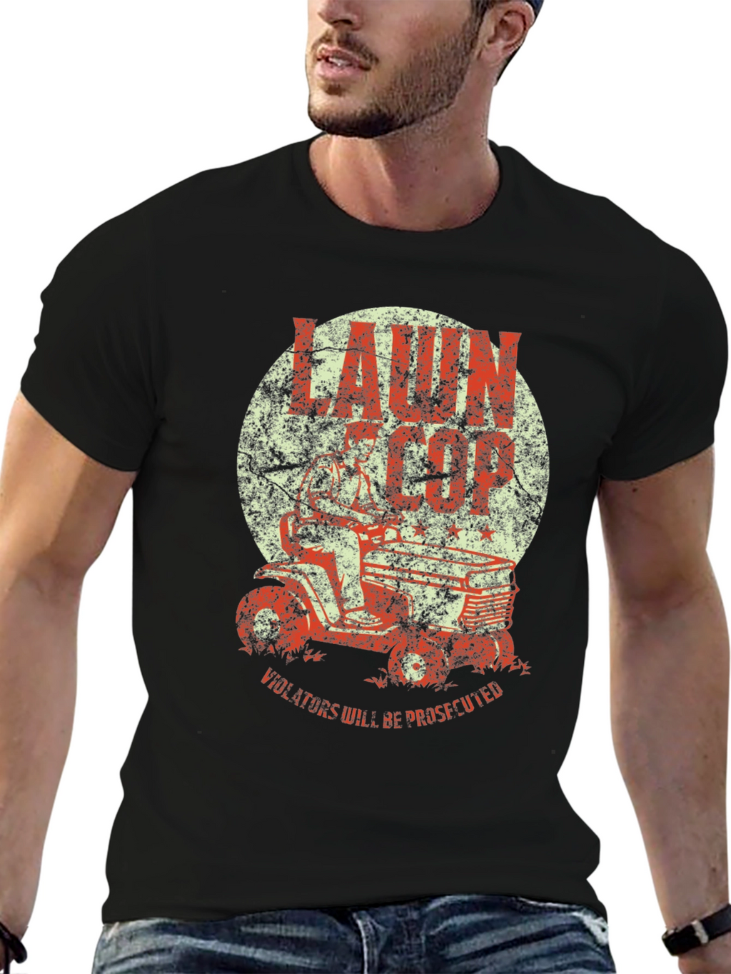 Lawn Cop T-Shirt - Funny Graphic Tee