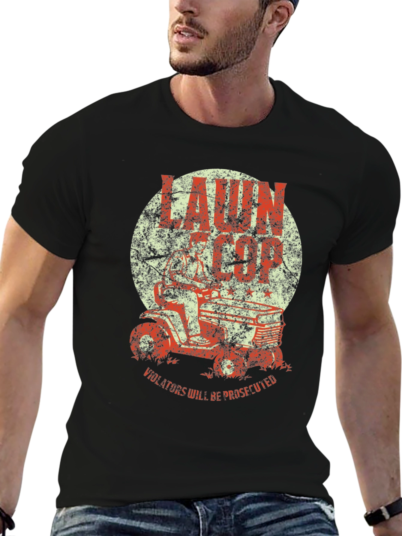 Lawn Cop T-Shirt - Funny Graphic Tee