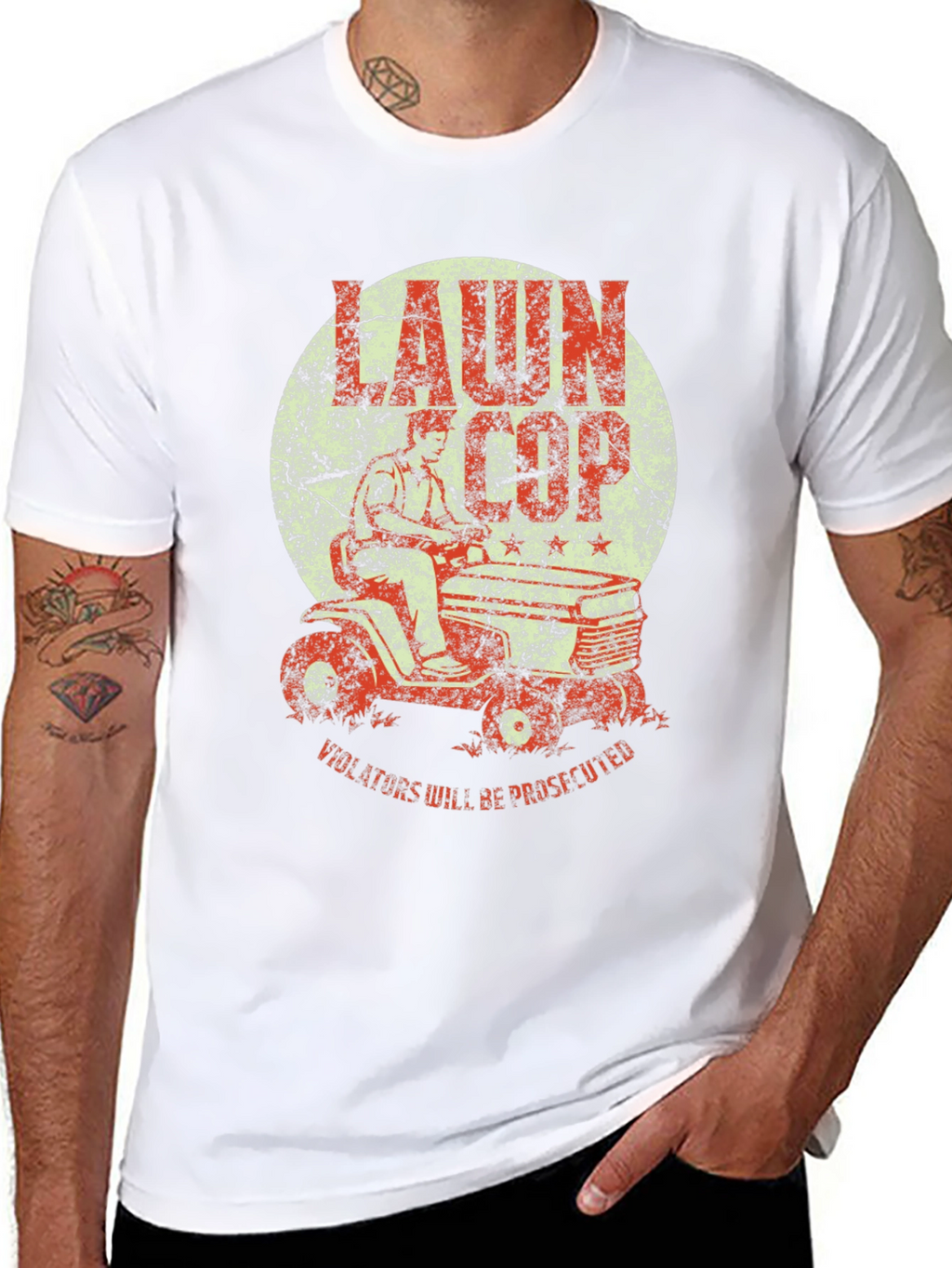 Lawn Cop T-Shirt - Funny Graphic Tee