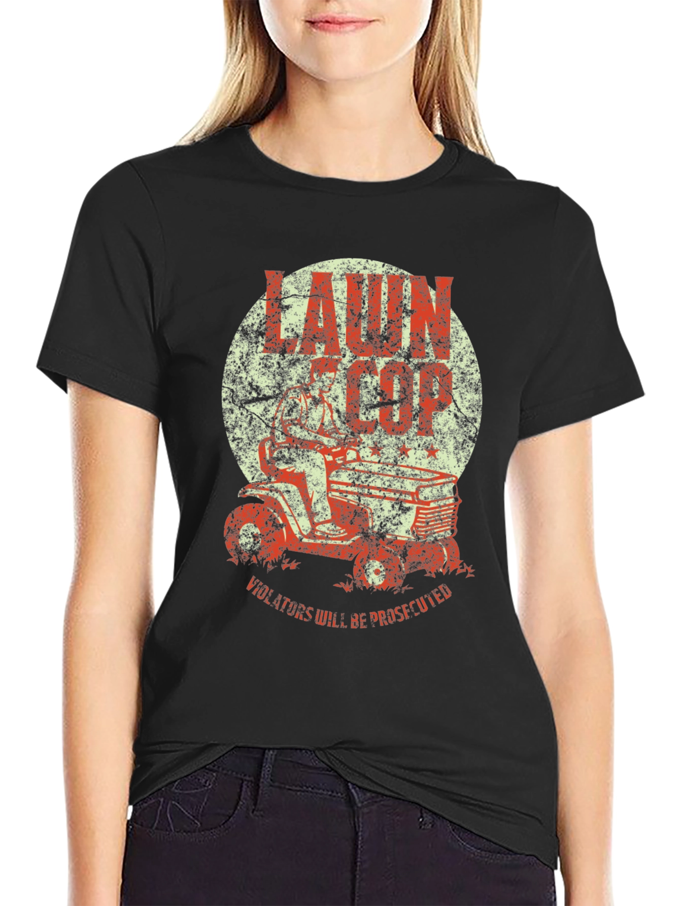 Lawn Cop T-Shirt - Funny Graphic Tee