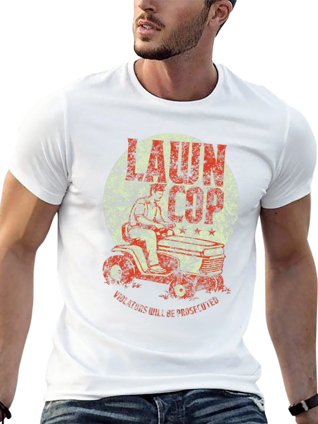 Lawn Cop T-Shirt - Funny Graphic Tee
