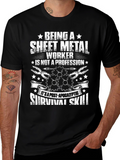 Sheet Metal Worker Survival Skill Graphic T-Shirt