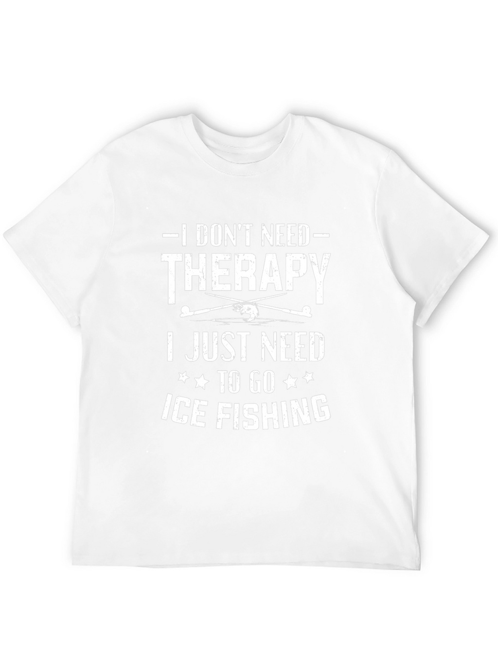 Ice Fishing Therapy T-Shirt Funny Fishing Gift