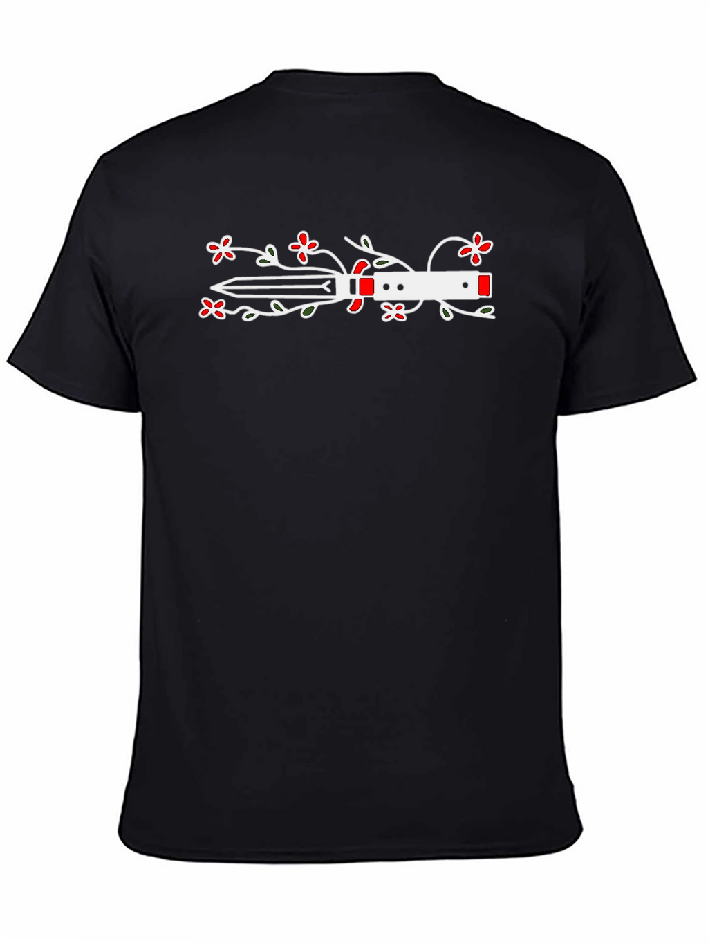 Floral Dagger Graphic Tee - Black