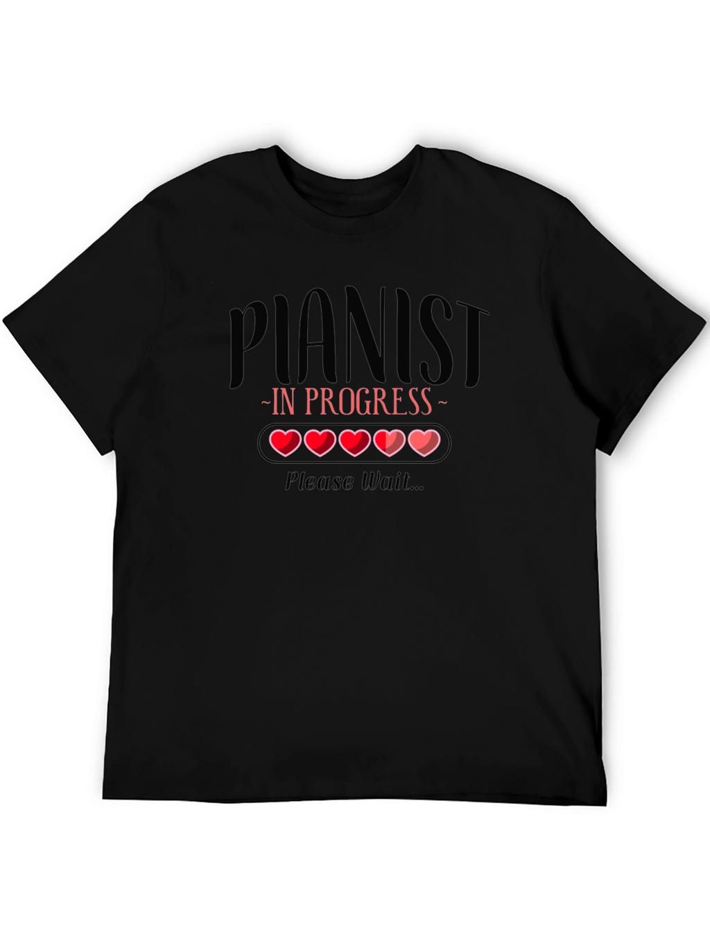 Pianist In Progress T-Shirt - Funny Musician Tee