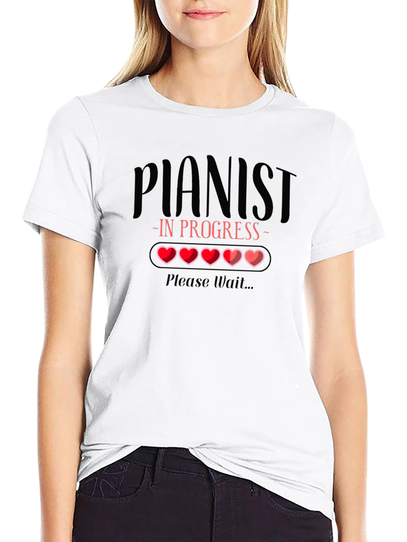 Pianist In Progress T-Shirt - Funny Musician Tee