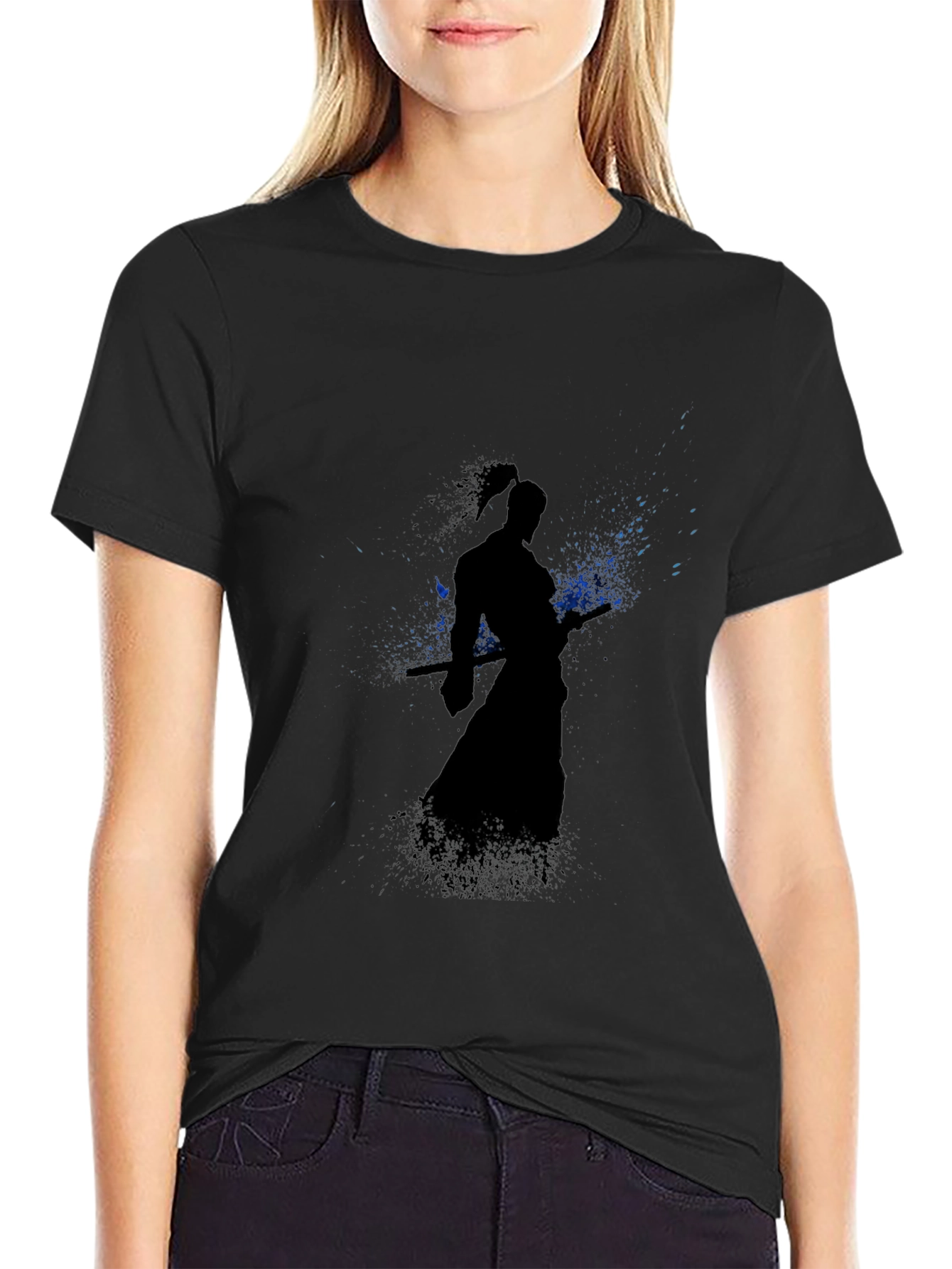 Samurai Silhouette Graphic T-Shirt
