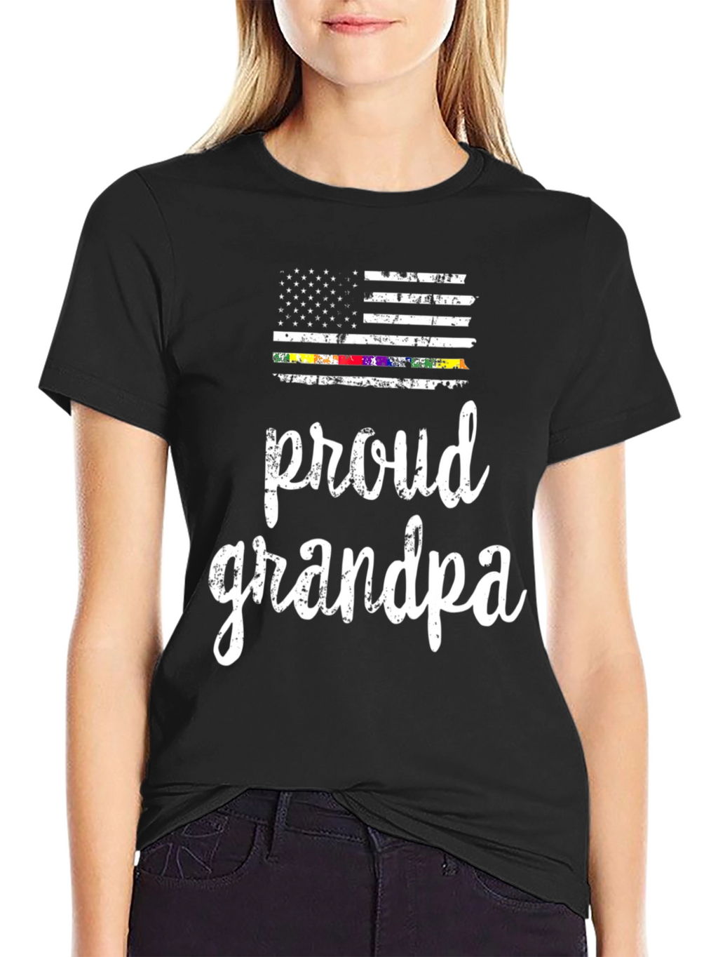Proud Grandpa Flag T-Shirt