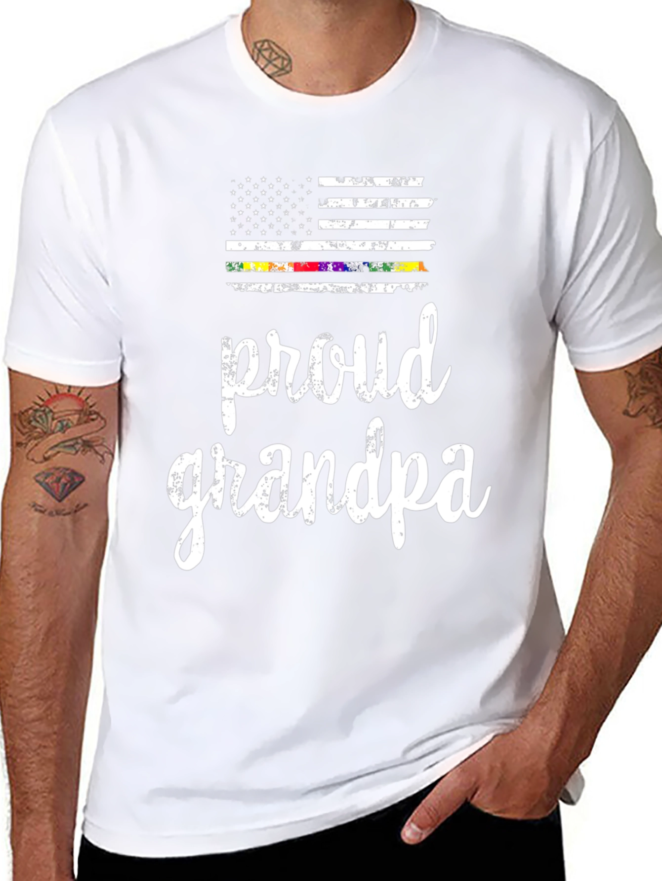 Proud Grandpa Flag T-Shirt
