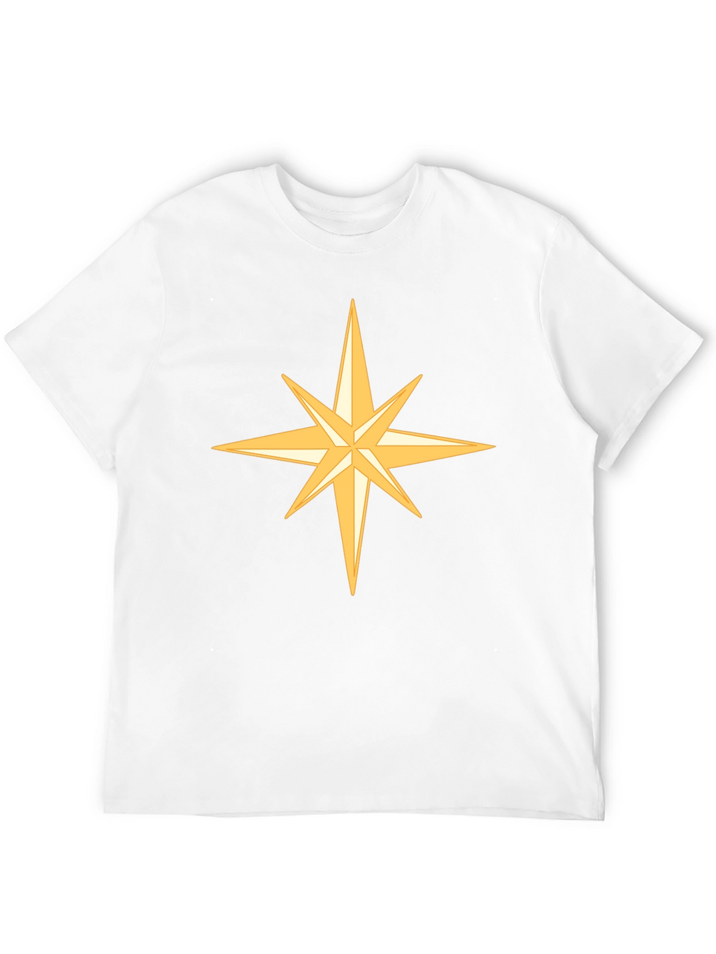 Star Design Black Cotton Tee