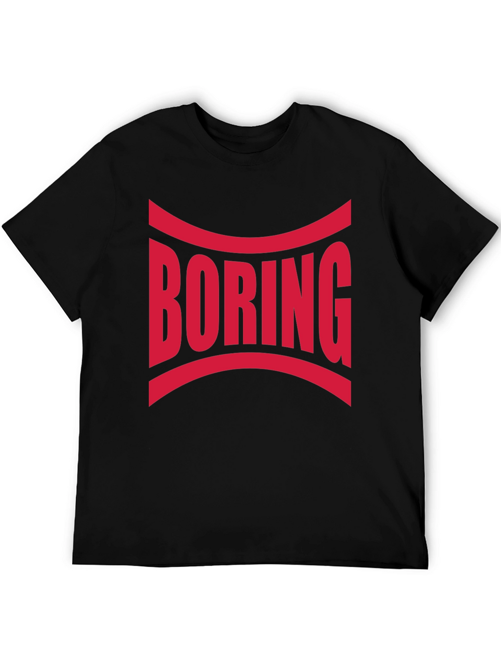 Boring Graphic Print Crew Neck T-Shirt