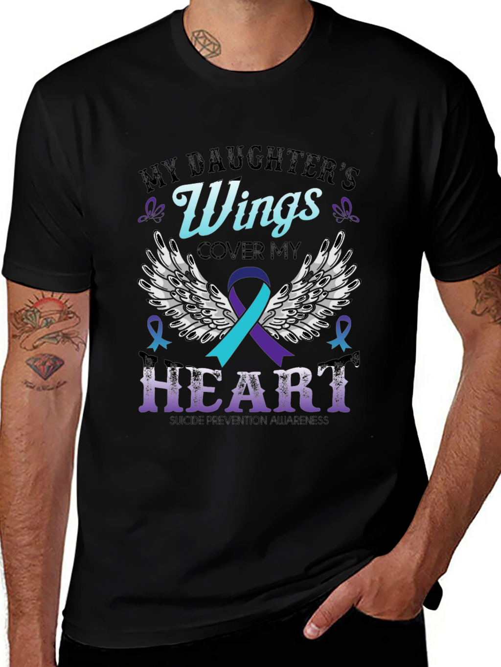 My Daughters Wings Suicide Prevention Awareness T-Shirt