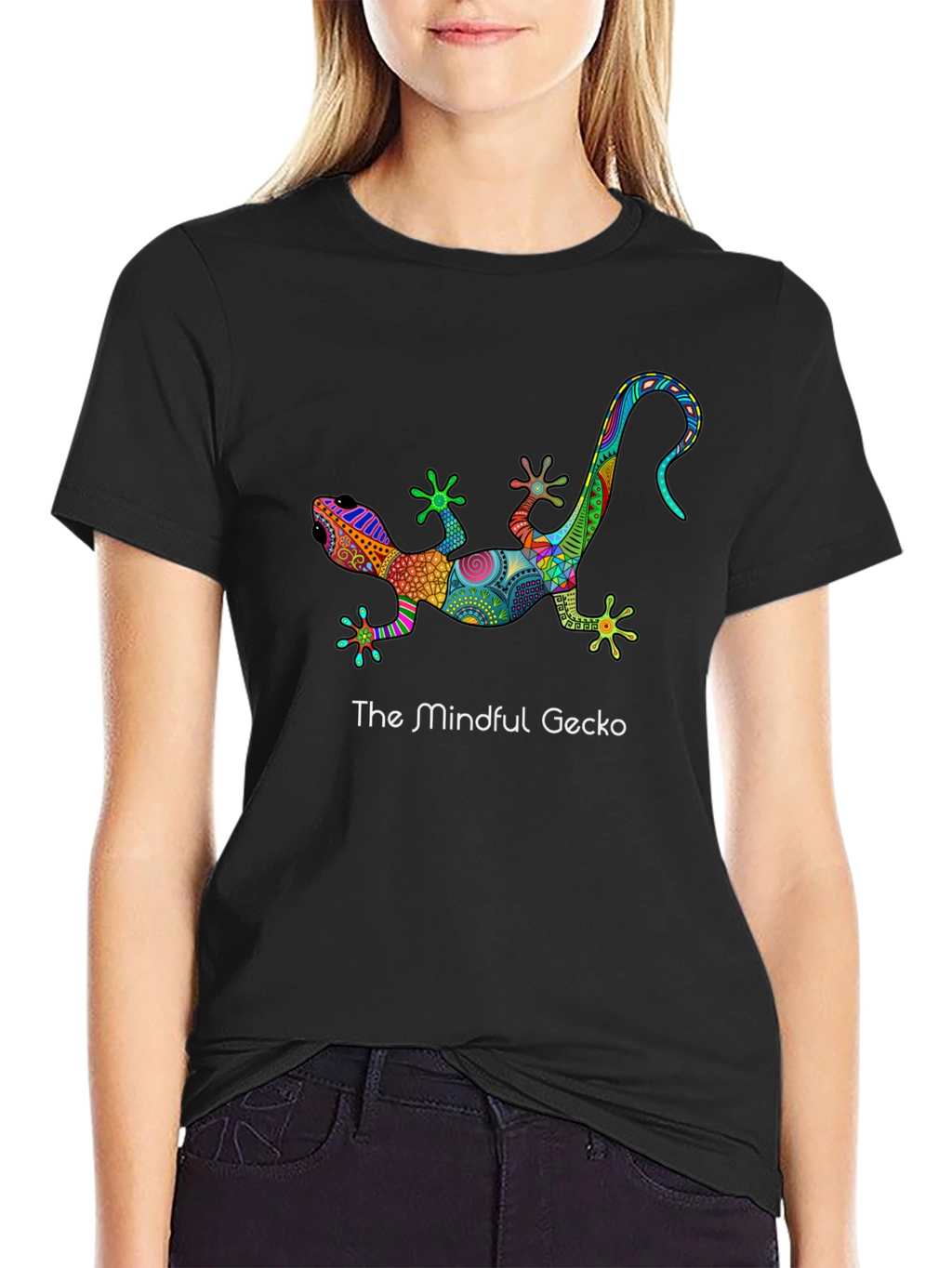 Mindful Gecko Graphic T-Shirt - Unique Design