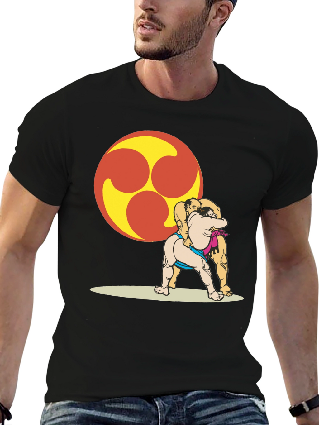 Sumo Wrestlers T-Shirt - Unique Graphic Tee