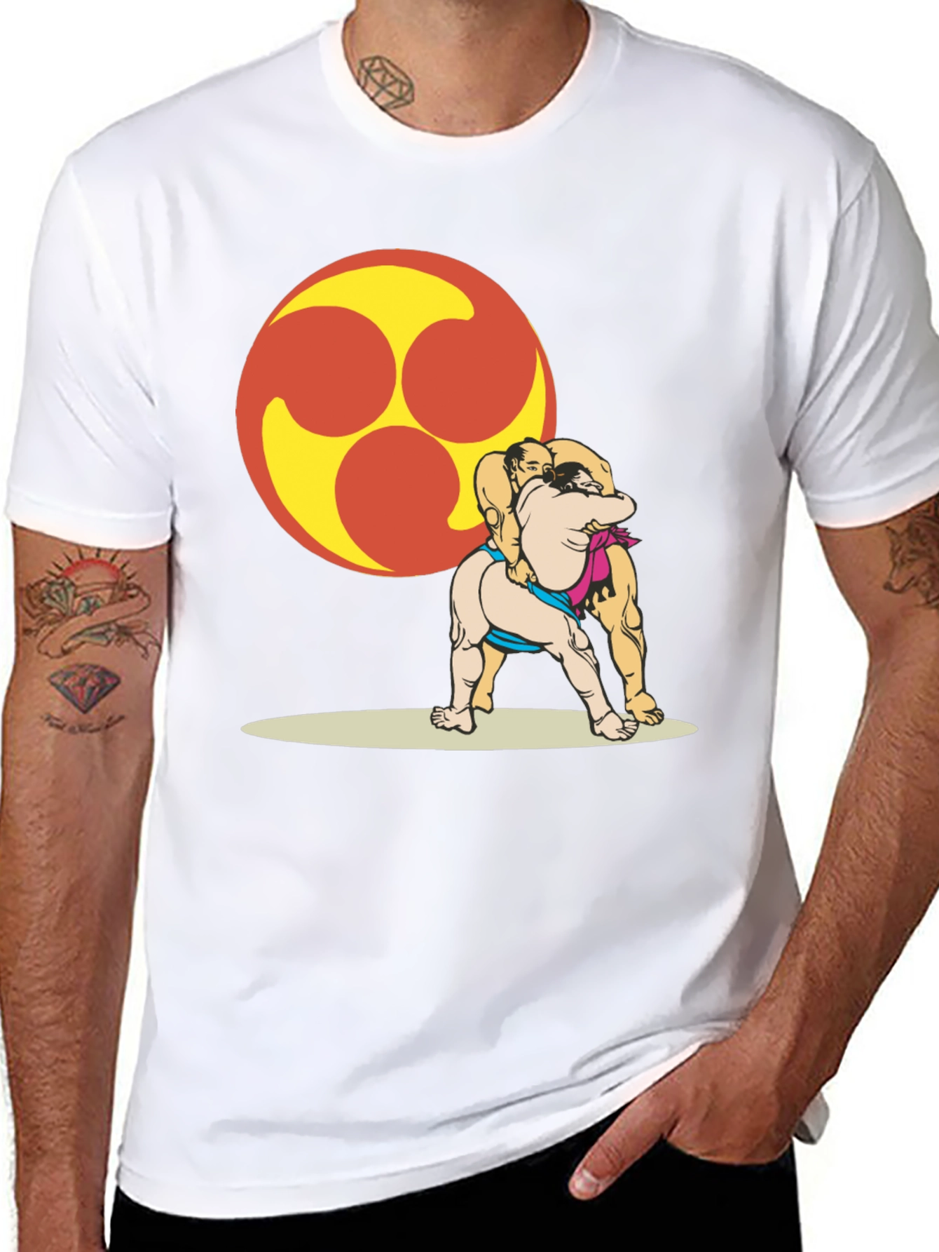Sumo Wrestlers T-Shirt - Unique Graphic Tee