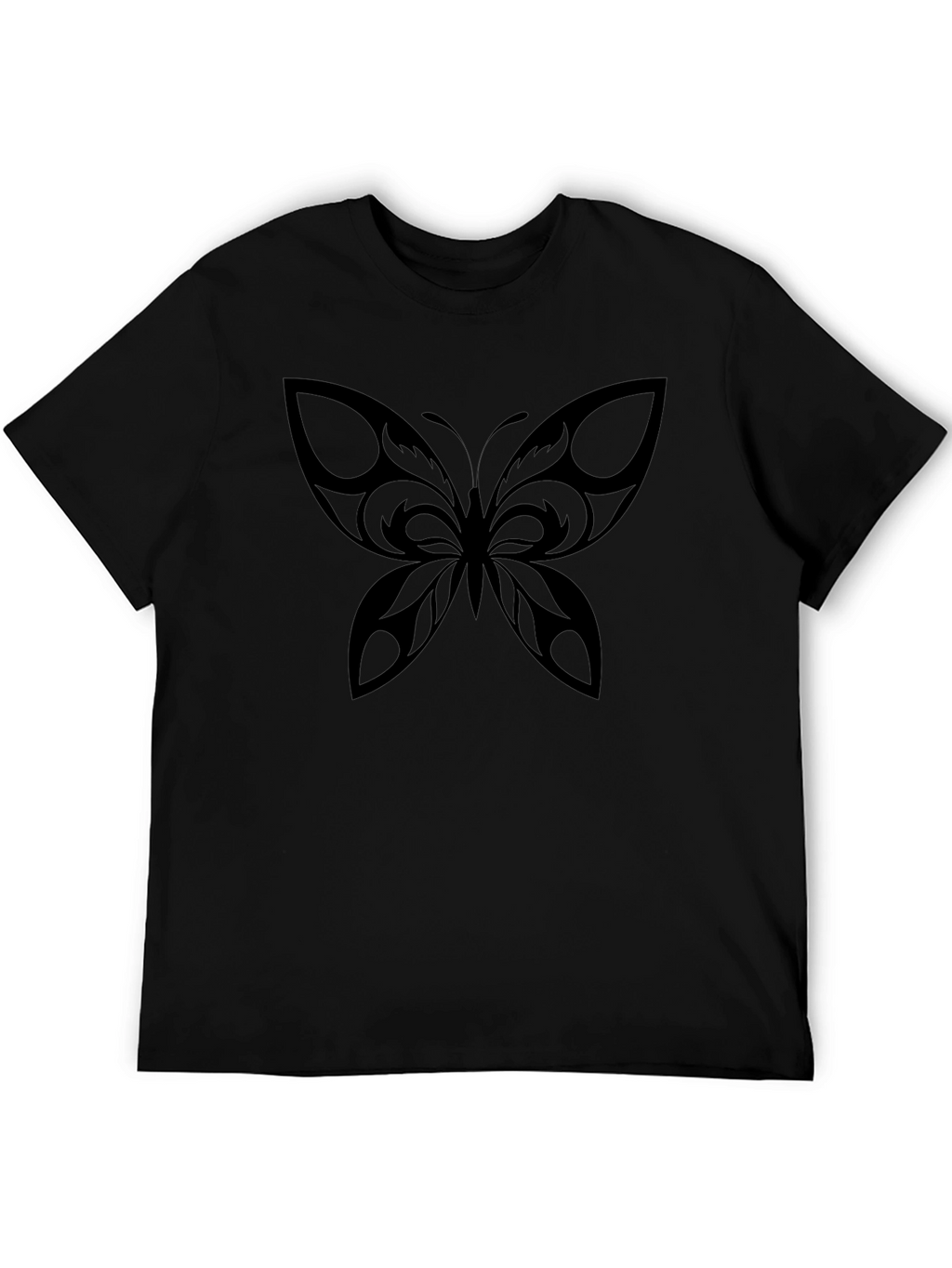 Black Butterfly Graphic Tee - Mens Casual T-Shirt