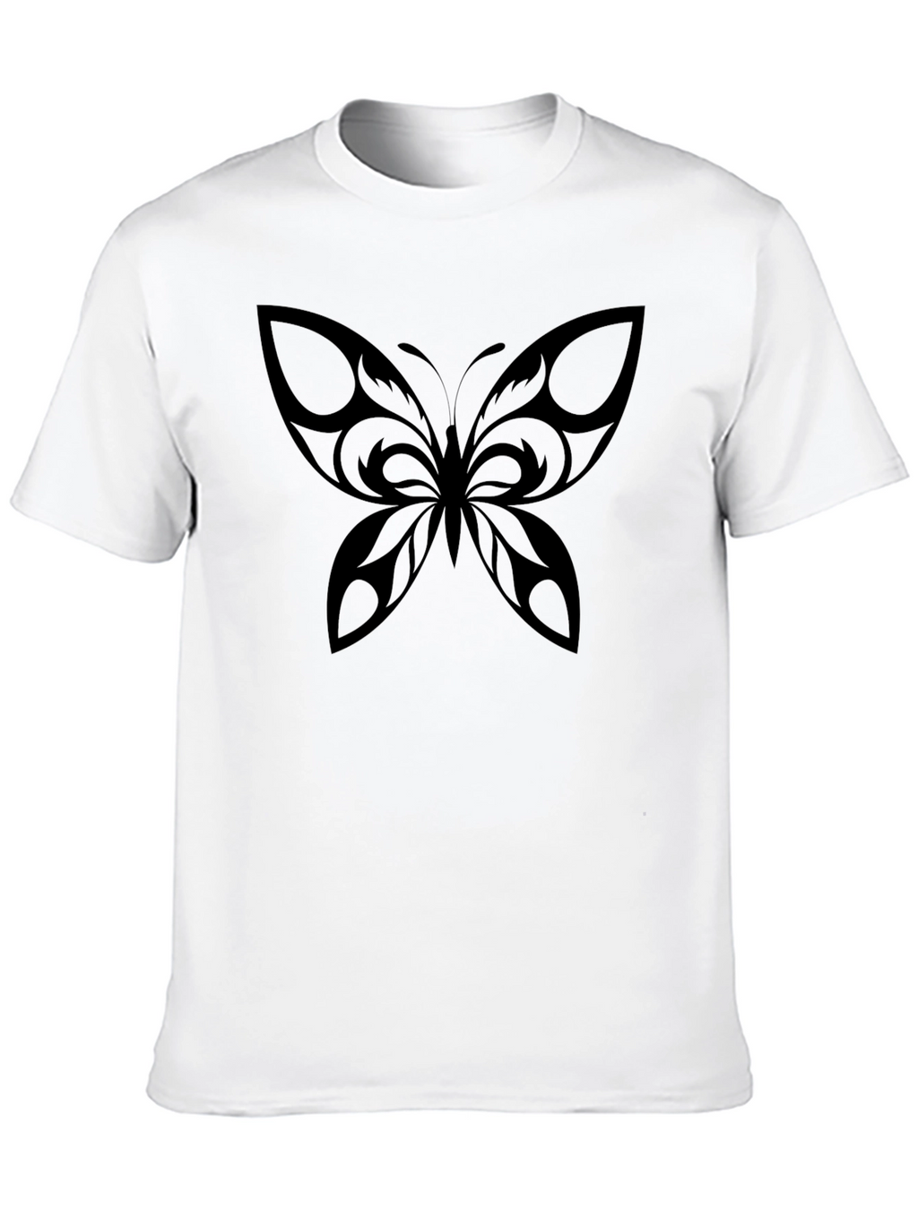Black Butterfly Graphic Tee - Mens Casual T-Shirt